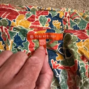 Tori Richard Multicolor Leaf Print Shirt